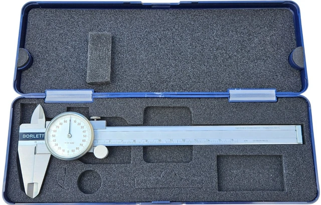 Calibro Analogico Con Orologio Di Precisione BORLETTI COC100S 158 Mm - Foto 3