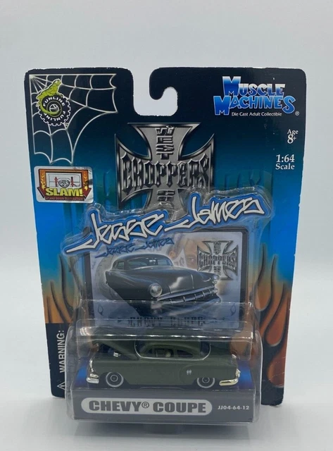 Muscle Machines Jesse James West Coast Choppers Chevy Coupe 1:64 Scale NIB
