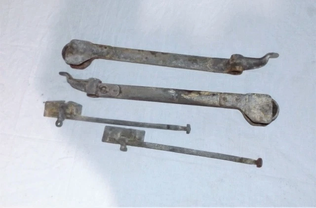 Vintage Barn Door Gate Headgate Library Ladder Roller Hardware, Industrial Steam
