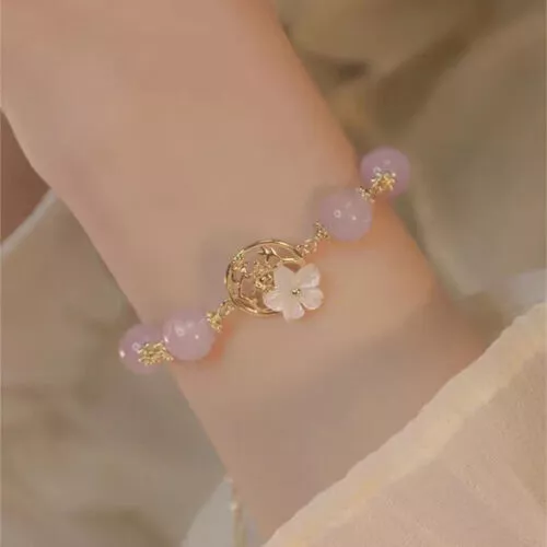 Fashion Elegant Exquisite Flower Bracelet Sweet Cute Wrist Chain Beaded Bracelet