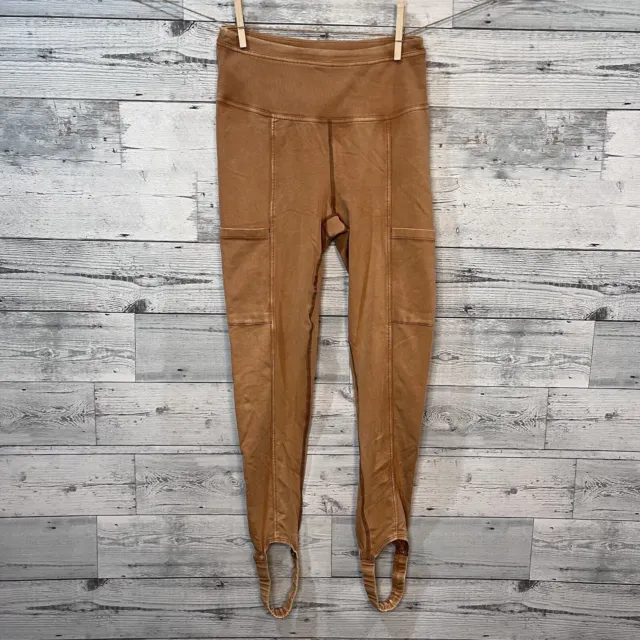 FREE PEOPLE HOT Shot Infinity Stirrup Leggings Size Large Toasted Coconuts  $39.99 - PicClick