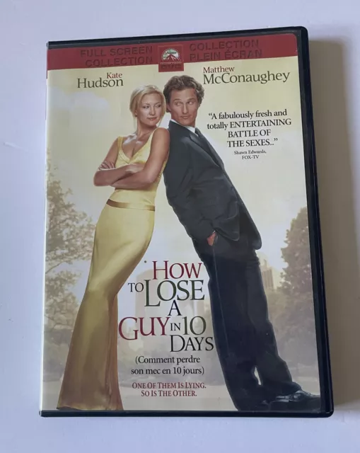 How to Lose a Guy in 10 Days 2003 DVD Kate Hudson Matthew McConaughey Romcom