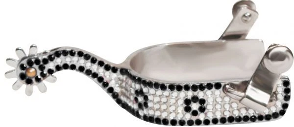 Western Saddle Horse Adult Stainless Steel Spurs w/ Crystal Rhinestones Bling!