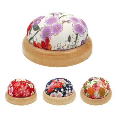 Puntaspilli con Cuscino ad Ago con Supporto da Cucito Base in Legno per Macchina da Cucire Artigianale Fai-da-te LINVINC Puntaspilli Stile 1 