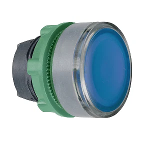 Harmony XB5 - tete bouton -pousser lumineux - Ø22 - col grise - bleu ZB5AH063C0