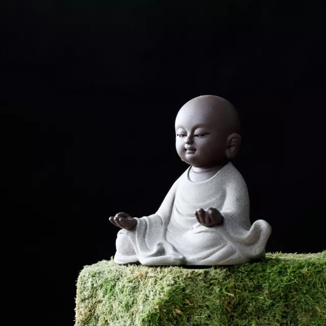 Statues en céramique de moine zen chinois, sculptures d'art