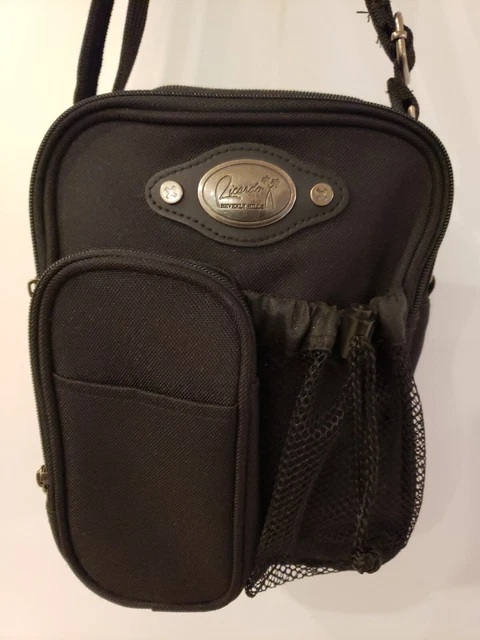 Ricardo Beverly Hills Black Canvas Versatile Cross Body Messenger Bag Pockets