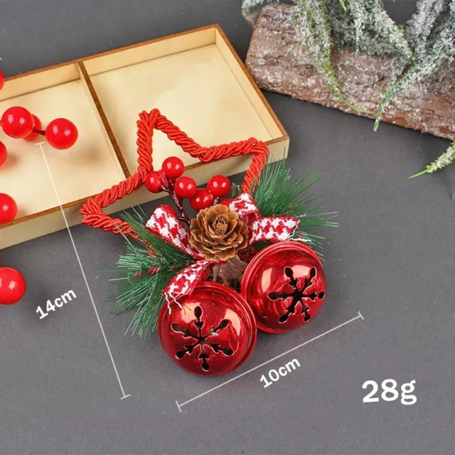 3PCS Christmas Bell Ornaments for Christmas Tree Hanging Bells Decoration Set