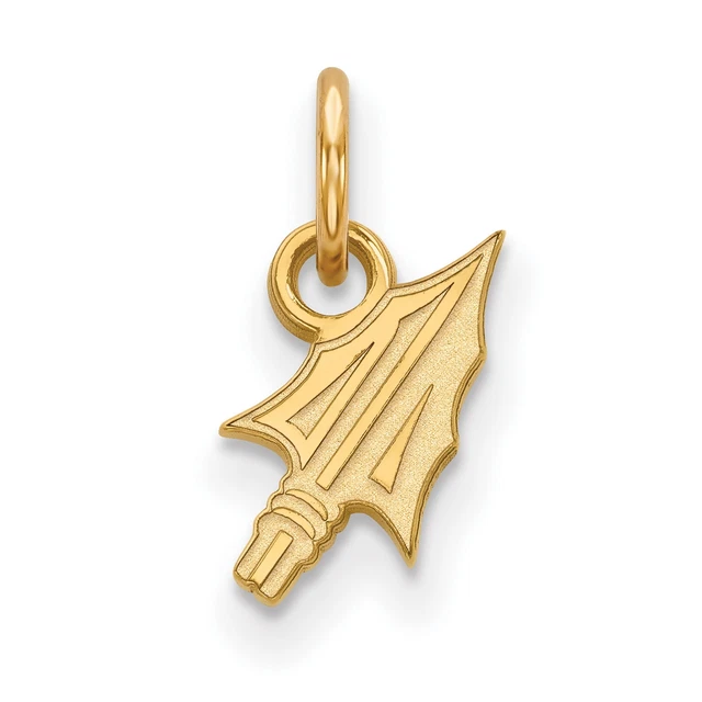 10k Yellow Gold Florida State University Seminoles Arrowhead Charm Pendant