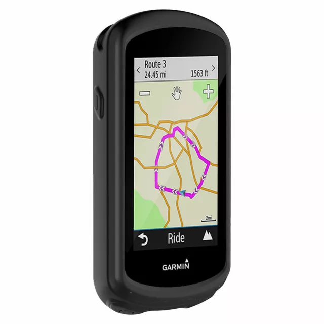 Garmin Edge 1030 Plus Schutz Hülle, schwarz Silikon GPS Fahrrad Navi Case Tasche