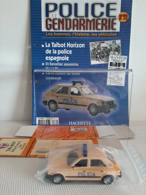 Voiture Talbot Horizon 1986 Policia + boite + fascicule - 1/43 - Hachette