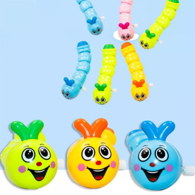 1Pc Plastic Caterpillar Wind Up Toy Funny Clockwork Toy Kid Educational T FT 3