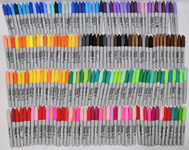 10 | 20 | 50 X Permanent Markers Pack Assorted Multi-Colour Fine Point - View #9