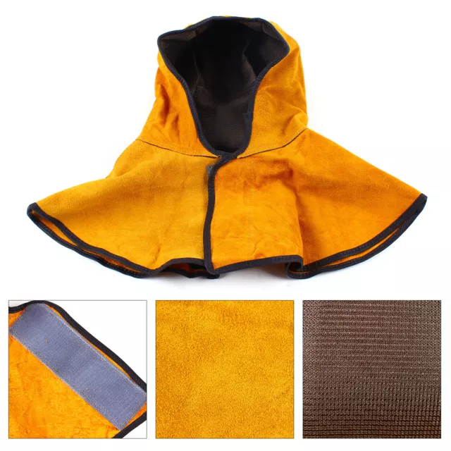 Welding Hood Neck Shoulder Protect Cowhide Split Leather Welding Cap Shawl Hat