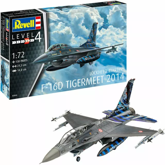 Revell 03844 Lockheed Martin F-16D Tigermet 2014 Kit Modèle Plastique 1:72 Neuf