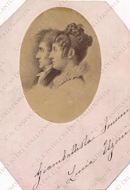 1870c BRESCIA Ritratto Giovanni Battista Soncini Lucia Ugoni Fotografia albumina