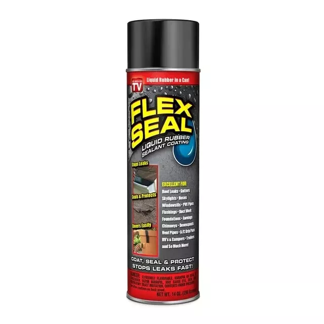 Flex Seal Automotive Aerosol Liquid Rubber Sealant Coating, 14 oz, Black