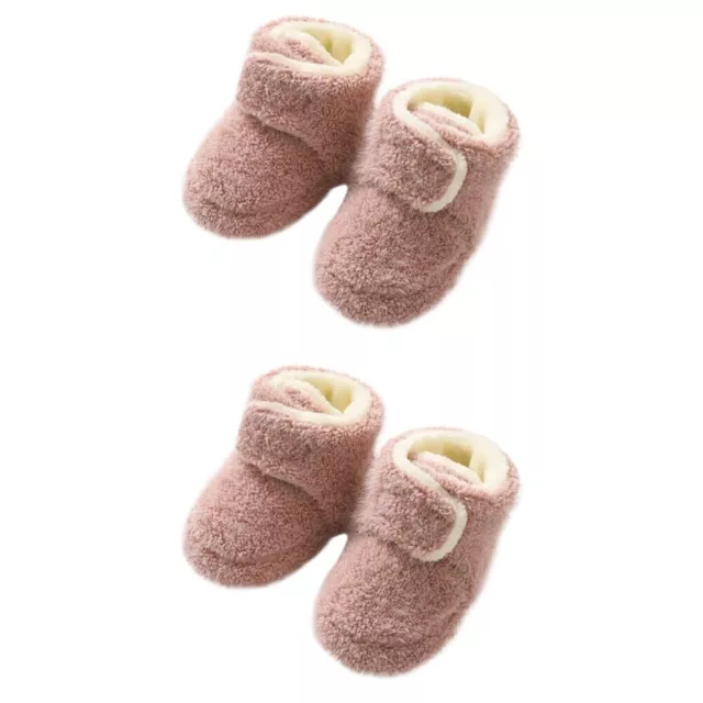 Chaussons pour bébé en peau lainée à scratch camel naturel - Lullabi