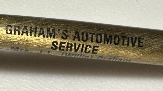 Vintage Grand Prairie Texas Graham’s Automotive Service Auto Car Repair Shop Pen