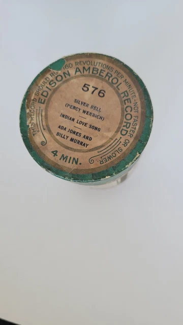 Silver Bell-576 Jones & Murray - Edison Cylinder Record ~ GREAT CONDITION ~