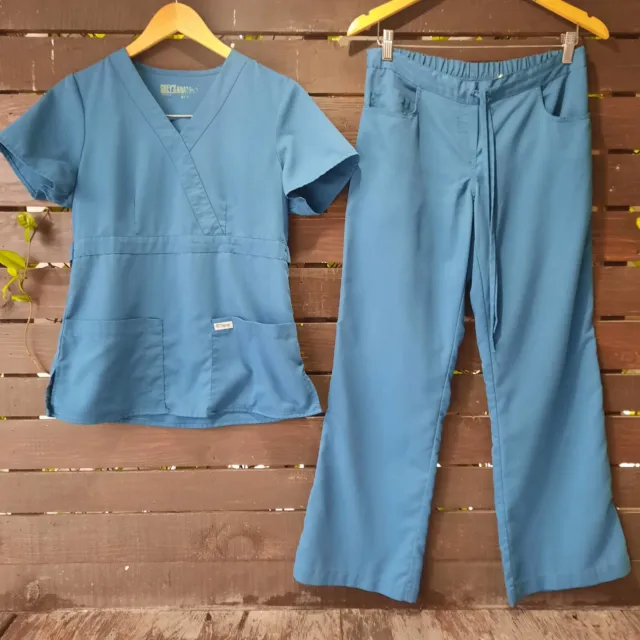 Barco Grey's Anatomy Medical Scrub Set Women's Size Small Pants & Top Green A10