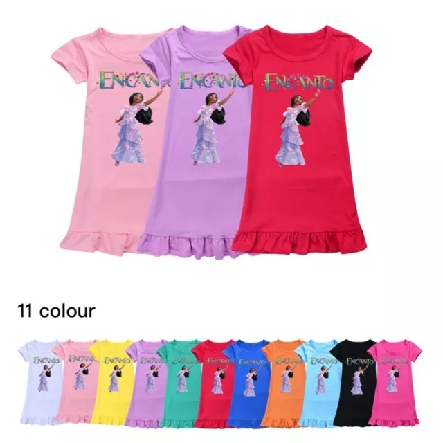 New Encanto Isabella Kids Girls Sleepwear Pyjamas Home Casual Nightdress Dress