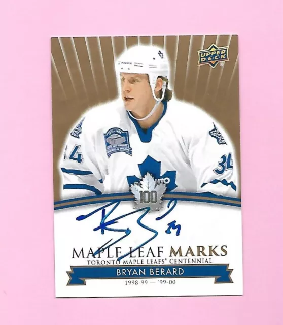 2017-18 Toronto Maple Leafs Centennial Leaf Marks Autograph & Aka Card See List