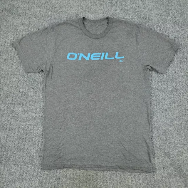 O'Neill Shirt Men's Medium Gray Graphic Tee Short Sleeve Logo Spell Out Adult M