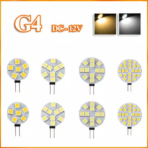 G4 LED DC 12V 1W 2W 3W Dimmbar Kaltweiß Warmweiß Leuchtmittel Lampen 10/6x SMD