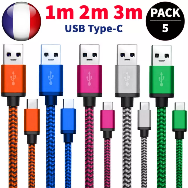 CABLE USB TYPE C CHARGEUR POUR SAMSUNG S8 S9 S10 A8 HUAWEI P20 PRO P10 P30 Lite