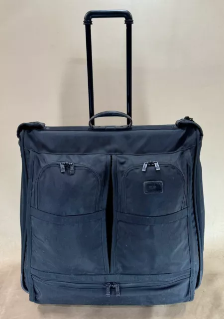 Preowned TUMI USA Black Ballistic Nylon 24” Wheeled Rolling Garment Bag Luggage
