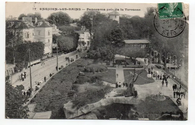 ENGHIEN LES BAINS - Val d' Oise - CPA 95 - Panorama pris de la Terrasse