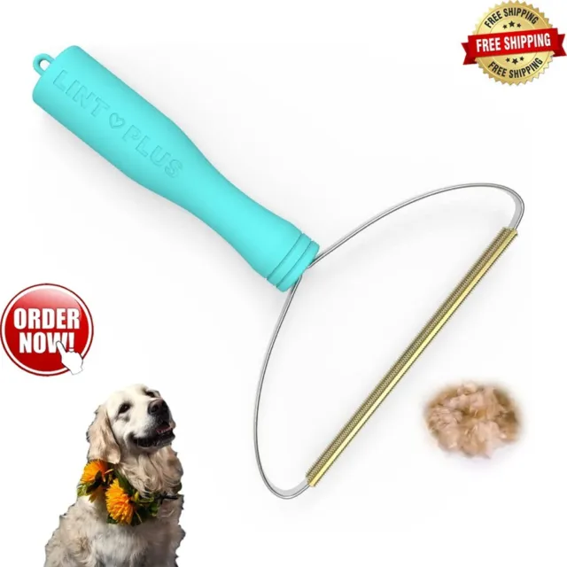 Premium Pet Hair Remover Uproot Lint Cleaner Pro Reusable Double Sided Blue New