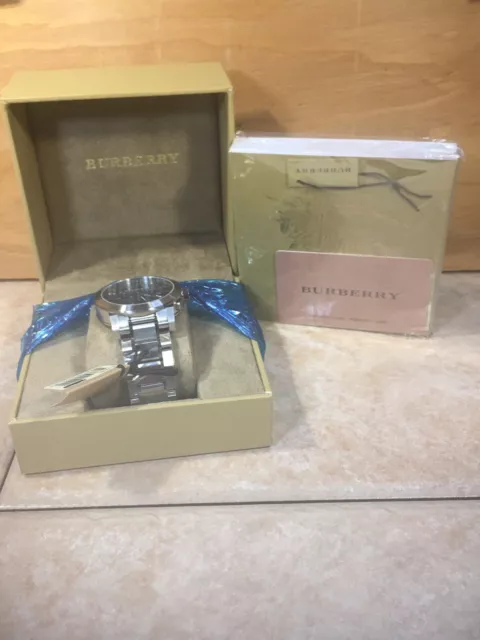 Burberry Chronograph Blue Dial Stainless Steel Mens Watch BU9363  822138040211