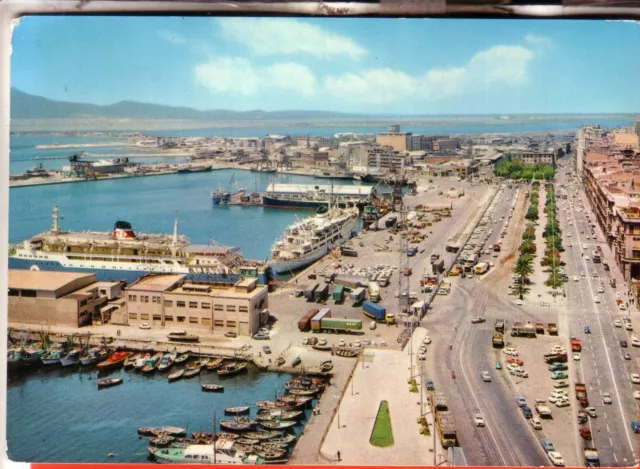 Cartolina  Cagliari  Citta'   Viaggiata 1967 Via Roma E  Porto Regalo