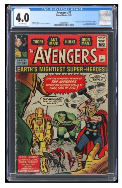 Avengers #1 Cgc 4.0 Ow Pages   Origin + 1St Appearance Of The Avengers 1963