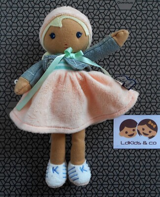 Kaloo doudou poupée KALOO CREATIONS TENDRES robe rose rayée 40 cm 