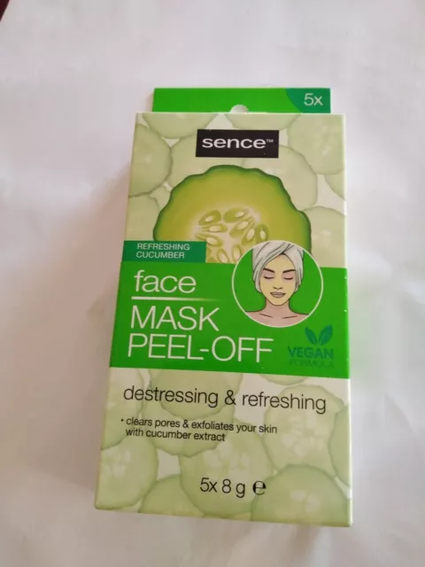 🔆SENCE De-Stress & Refresh Peel-Off-Maske Cucumber 5x 8g --
