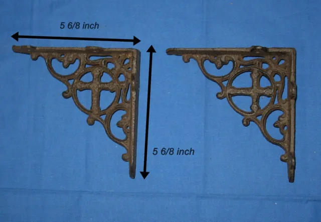 2 cast iron vintage Style rustic wall shelf support brackets Corbels-FREE SHIP 3