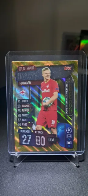 Erling Haaland Rookie Gold Foil Hat Trick Hero Topps Match Attax 2019/20