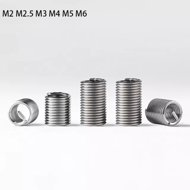 Fits Helicoil Wire Thread Repair Inserts M2 M2.5 M3 M4 M5 M6 Stainless Steel 304