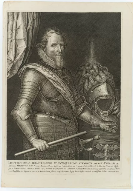 Unbekannt (19.Jhd), Porträt des Grafen von Nassau, Kupferstich Barock 1700-1749 3