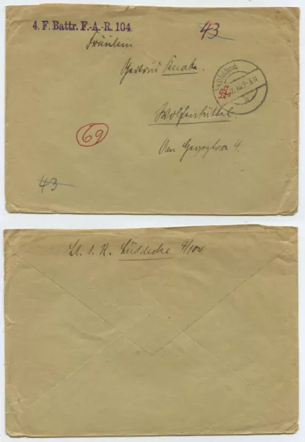 51866 - Feldpostbrief - 28.2.1918 nach Wolfenbüttel