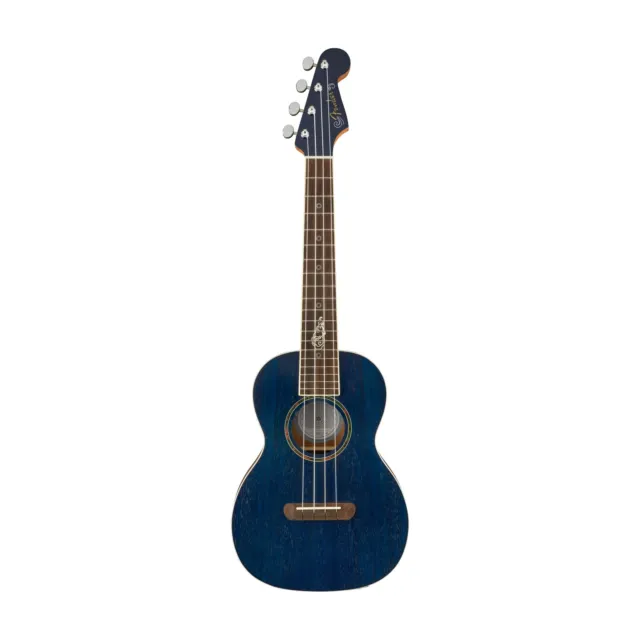 Fender Dhani Harrison Ukulele, Walnut FB, Sapphire Blue