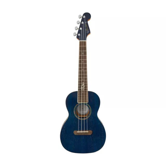 Fender Dhani Harrison Ukulele, Walnut FB, Sapphire Blue