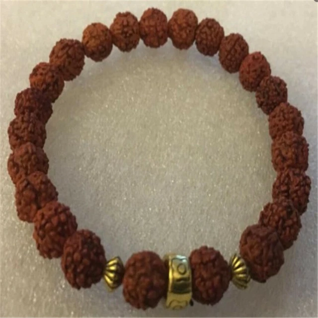 8mm Rudraksha Bracelet Sutra men Bead Bless Reiki Spirituality Gemstone Healing