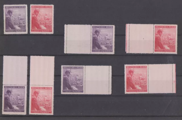 Böhmen & Mähren  Lot  postfr. Mi 126 / 27  Marken m. Leerfeld  siehe scan