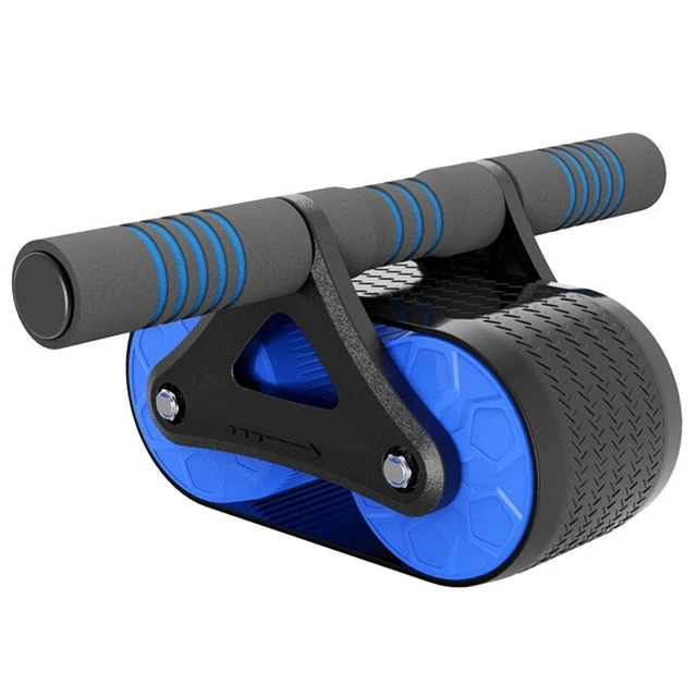 Ruota Per Addominali Con Rimbalzo Automatico E Supporto Gomiti – Attrezzo Fitness Per Casa (Blu)