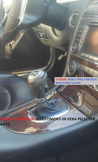 Cuffia Leva Cambio Mercedes SLK R171 - 100% Vera Pelle Nero, Per Cambio Manuale 2004-2011 - Foto 8