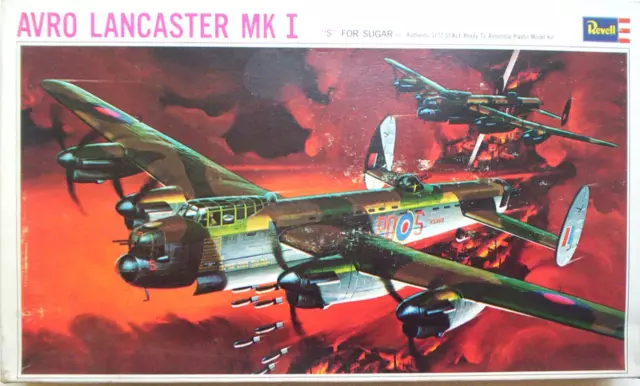 "AVRO LANCASTER Mk.1." Revell Model Aircraft Kit. 1:72. WW2 heavy bomber.